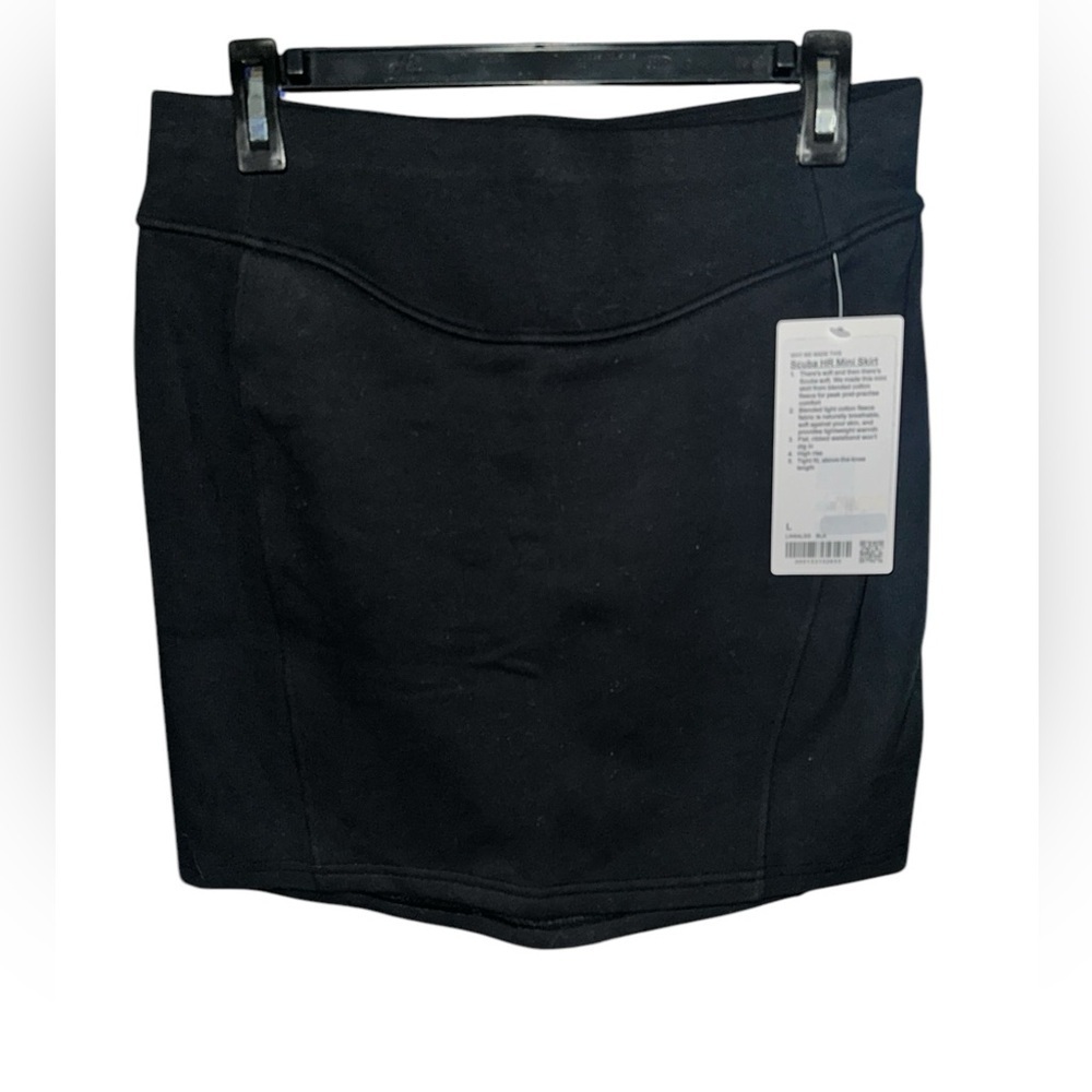 ⭐️NWT⭐️ Lululemon Scuba HR Mini Skirt Post Practice Casual Align Size L Black